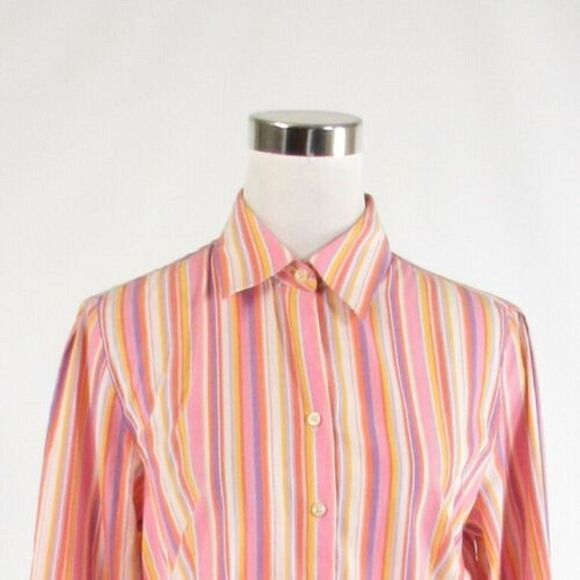 White PERRY ELLIS button down blouse 8 - Picture 2 of 8